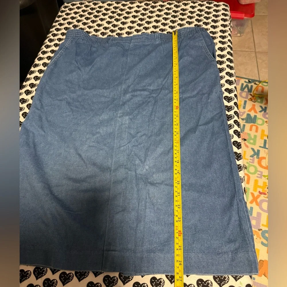 Alfred dunner Blue Denim Skirt size 14 - Picture 6 of 12